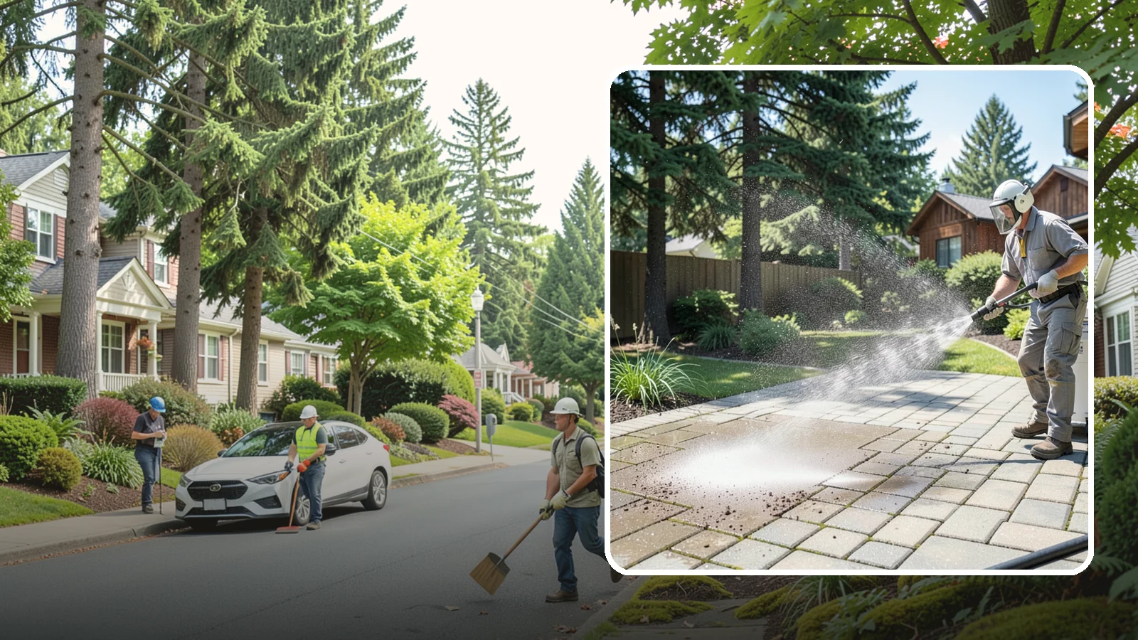 Paver Patio Cleaning in Beaux Arts Village, King County, WA - Renew paver patios by clearing joint moss and restoring even color across the field.