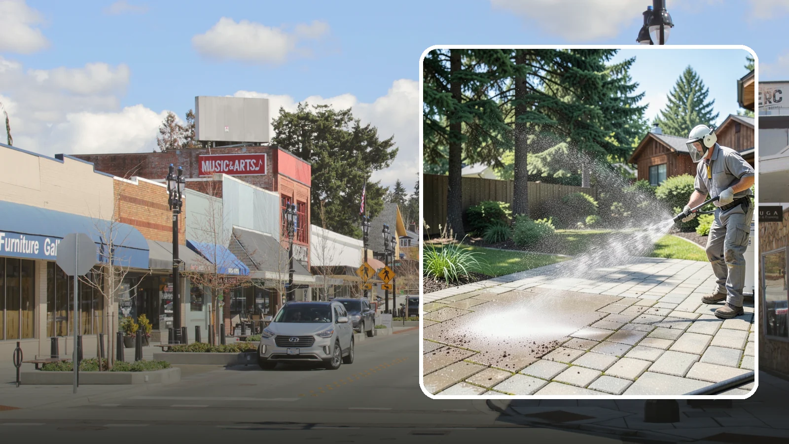 Paver Patio Cleaning in Bothell, King County, WA - Renew paver patios by clearing joint moss and restoring even color across the field.