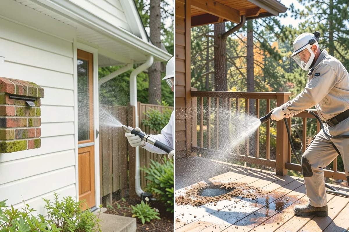 Paver Patio Cleaning in Bothell, King County, WA - Clear the patio and pull established weeds