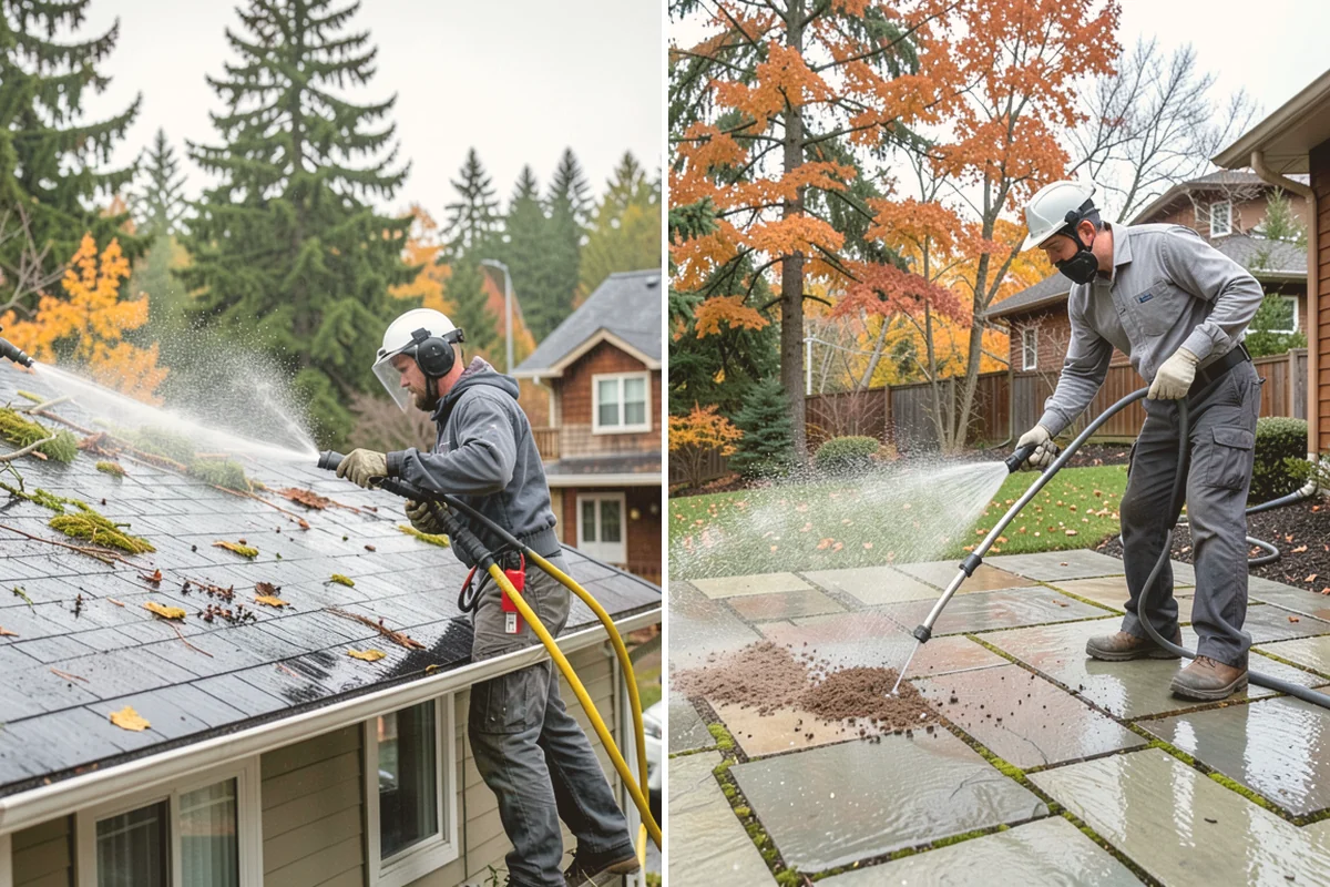 Paver Patio Cleaning in Brier, Snohomish County, WA - Clear the patio and pull established weeds