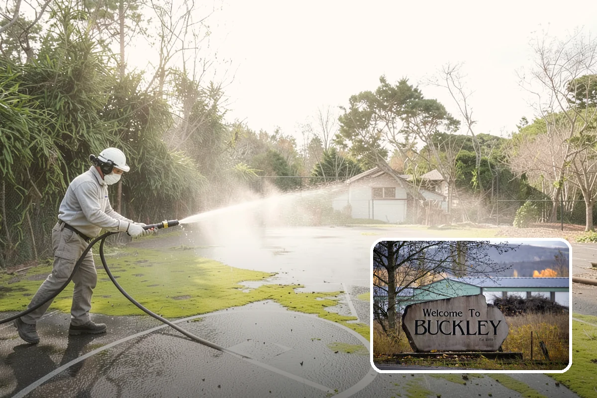 Paver Patio Cleaning in Buckley, Pierce County, WA - Removes moss and weeds from every joint