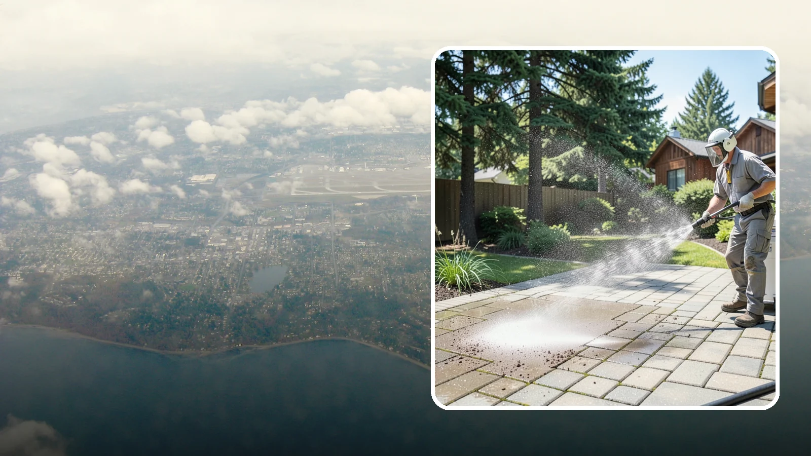 Paver Patio Cleaning in Burien, King County, WA - Renew paver patios by clearing joint moss and restoring even color across the field.