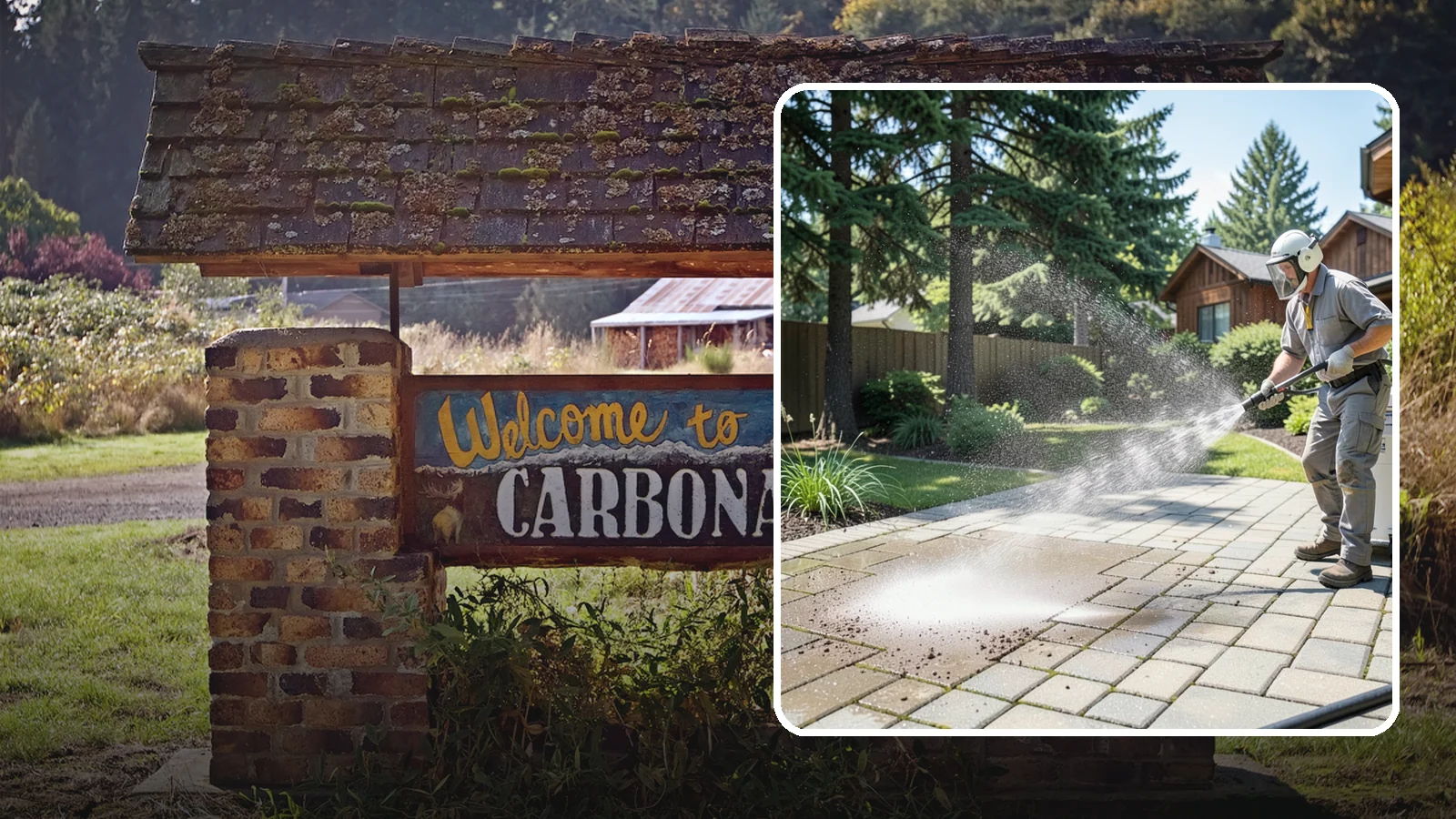 Paver Patio Cleaning in Carbonado, Pierce County, WA - Renew paver patios by clearing joint moss and restoring even color across the field.