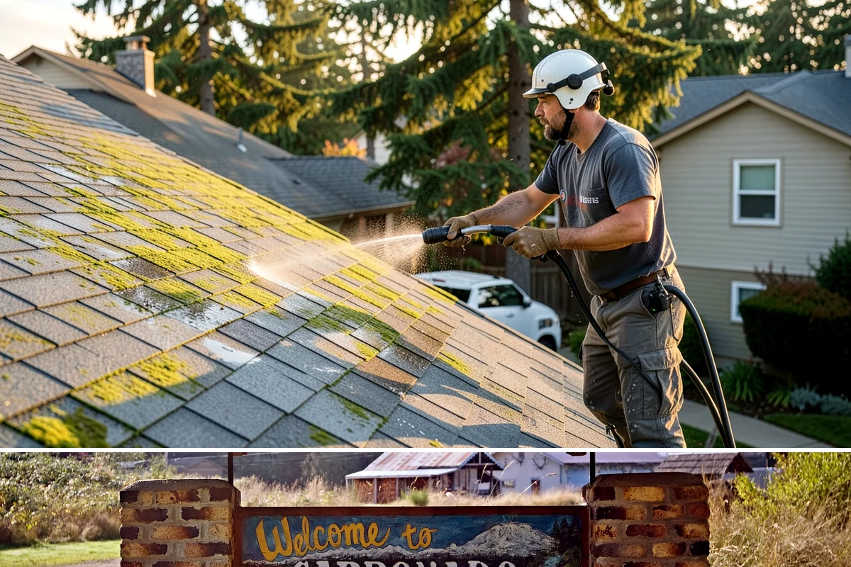 Paver Patio Cleaning in Carbonado, Pierce County, WA - Paver patios are best cleaned in late summer so new joint sand cures before the rains.