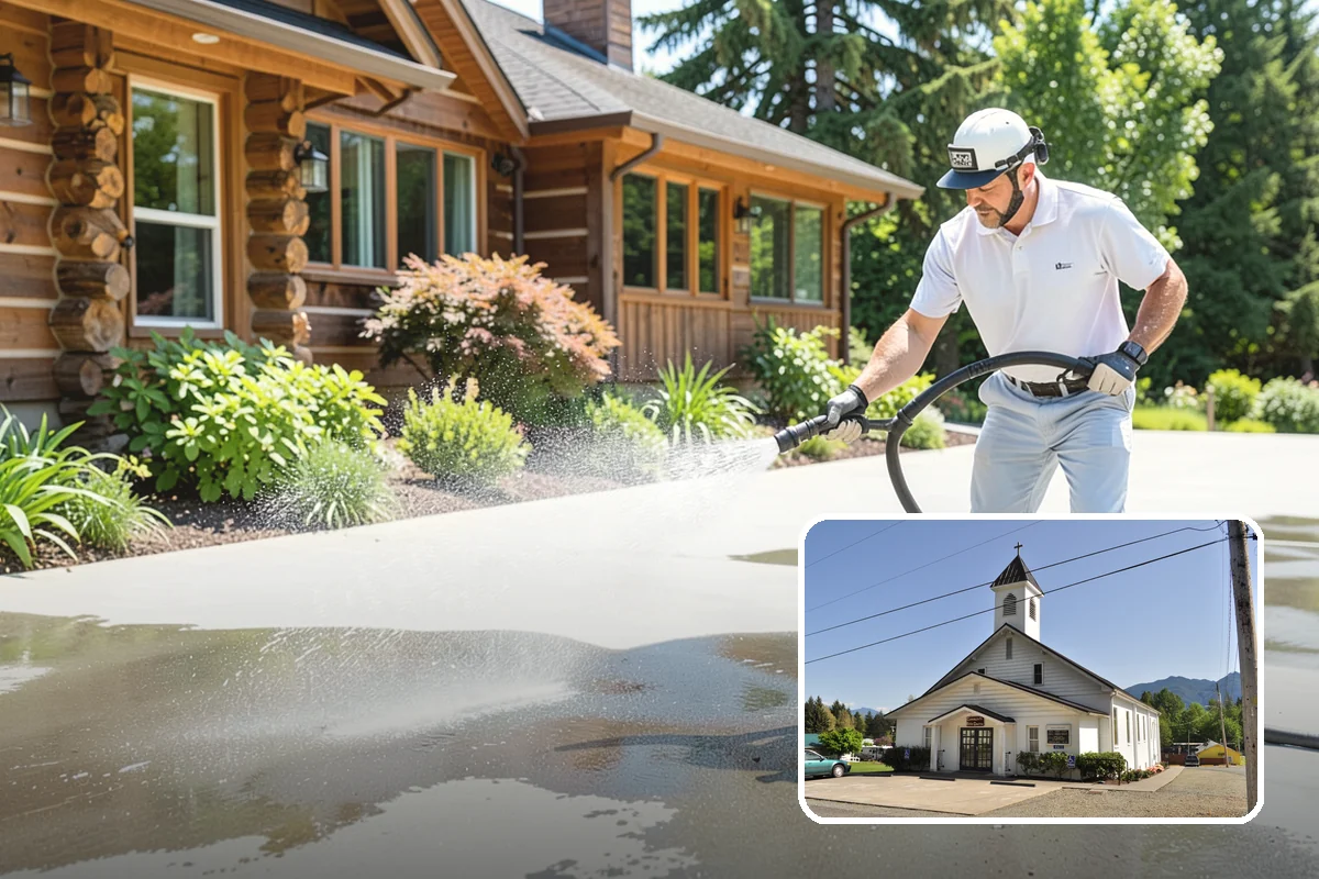 Paver Patio Cleaning in Concrete, Skagit County, WA - Removes moss and weeds from every joint