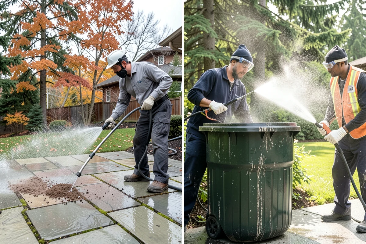 Paver Patio Cleaning in Concrete, Skagit County, WA - Clear the patio and pull established weeds