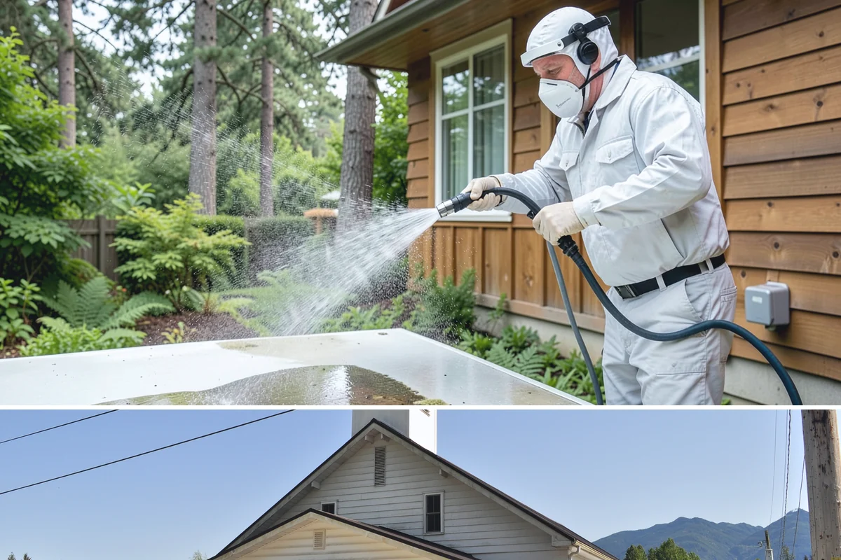 Paver Patio Cleaning in Concrete, Skagit County, WA - Paver patios are best cleaned in late summer so new joint sand cures before the rains.