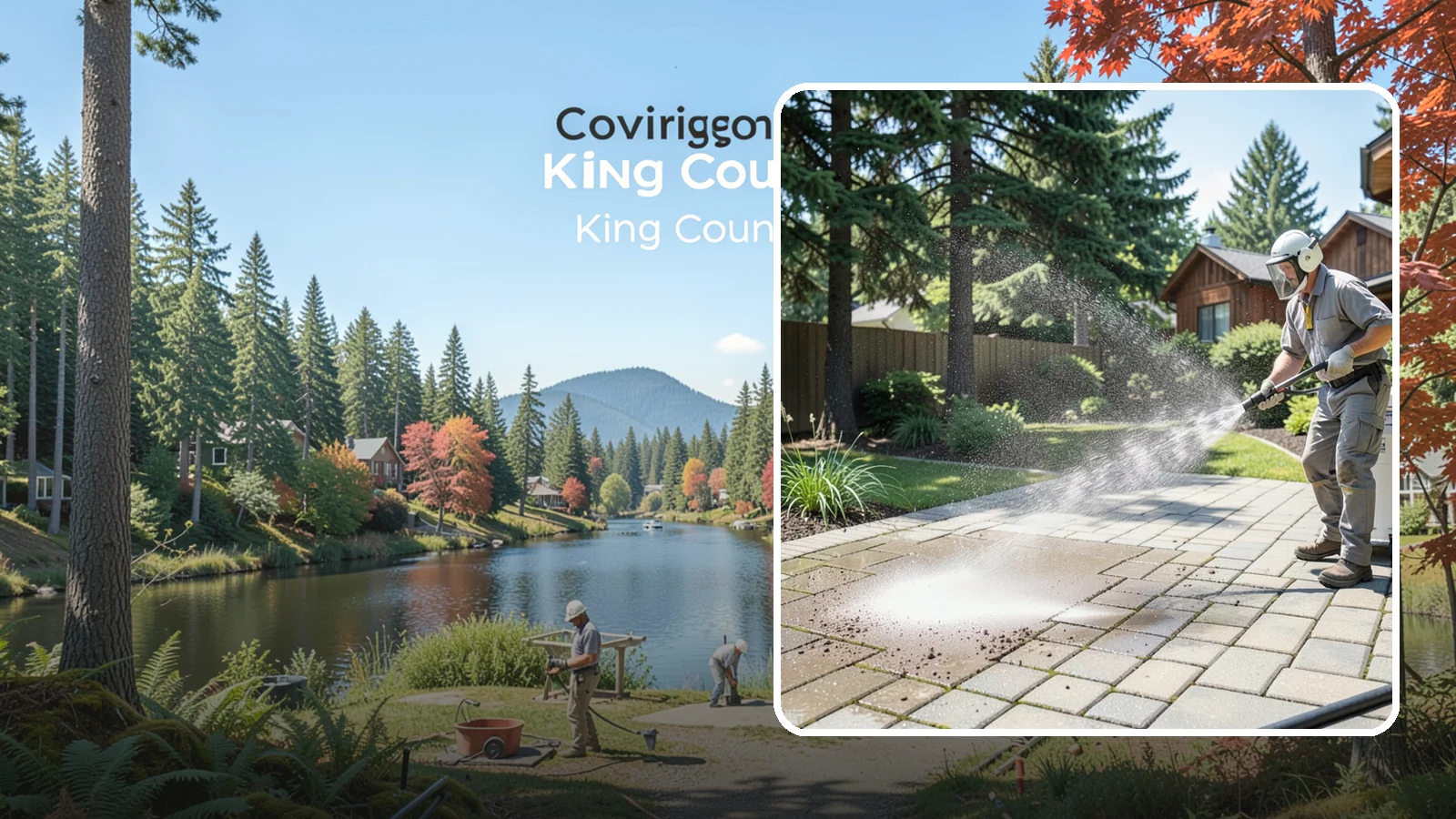 Paver Patio Cleaning in Covington, King County, WA - Renew paver patios by clearing joint moss and restoring even color across the field.