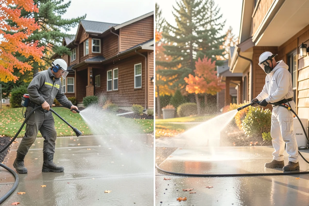 Paver Patio Cleaning in Covington, King County, WA - Clear the patio and pull established weeds