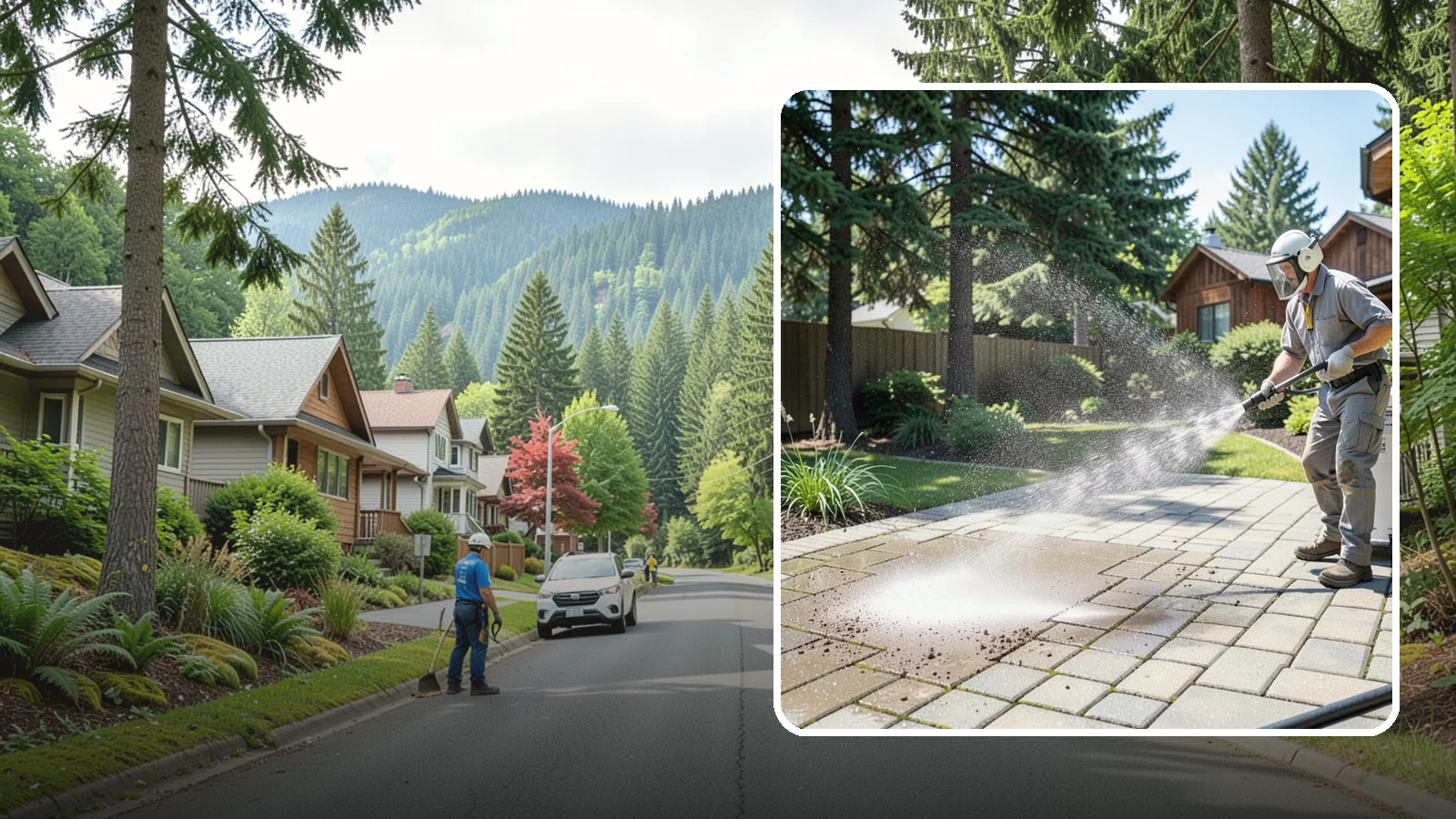 Paver Patio Cleaning in Darrington, Snohomish County, WA - Renew paver patios by clearing joint moss and restoring even color across the field.