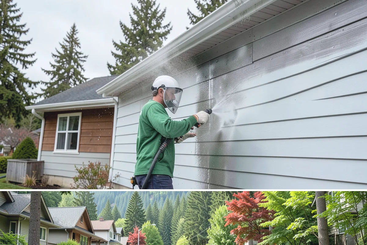 Paver Patio Cleaning in Darrington, Snohomish County, WA - Paver patios are best cleaned in late summer so new joint sand cures before the rains.