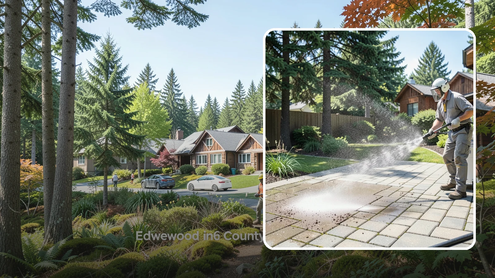 Paver Patio Cleaning in Edgewood, Pierce County, WA - Renew paver patios by clearing joint moss and restoring even color across the field.
