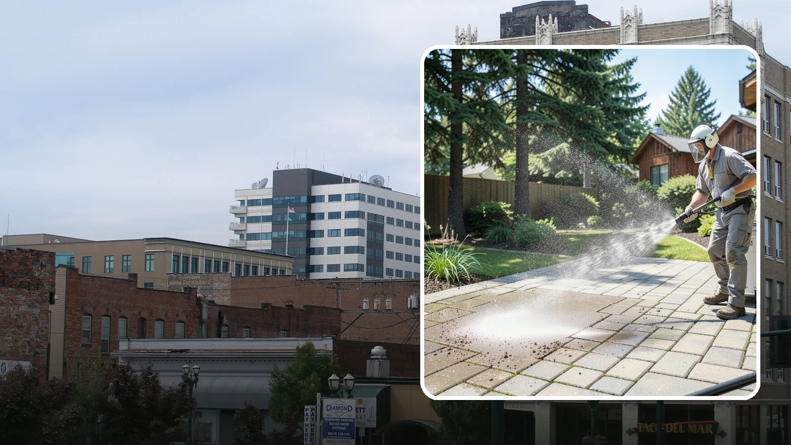 Paver Patio Cleaning in Everett, Snohomish County, WA - Renew paver patios by clearing joint moss and restoring even color across the field.