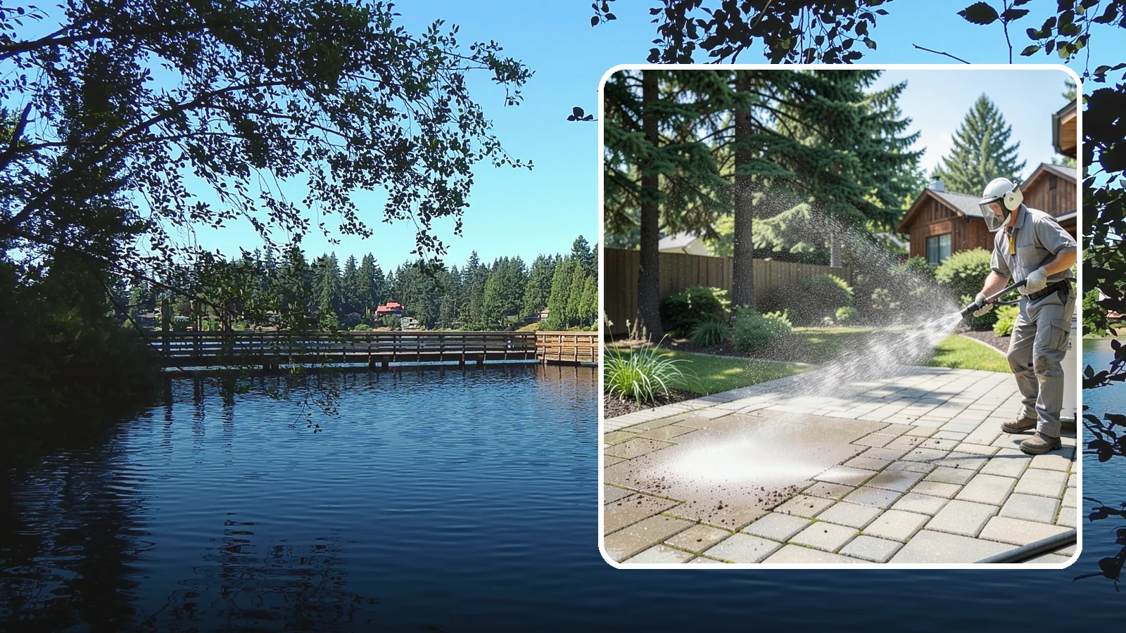 Paver Patio Cleaning in Federal Way, King County, WA - Renew paver patios by clearing joint moss and restoring even color across the field.