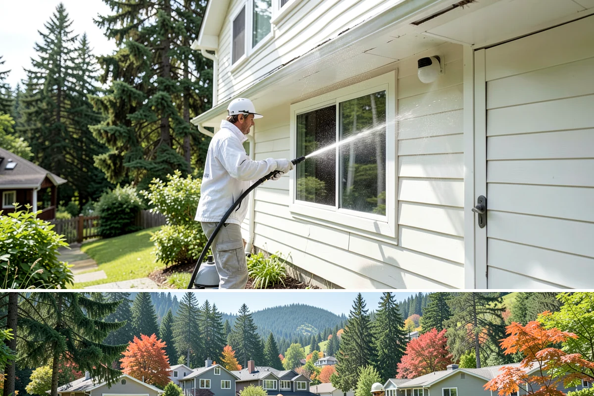 Paver Patio Cleaning in Fircrest, Pierce County, WA - Paver patios are best cleaned in late summer so new joint sand cures before the rains.