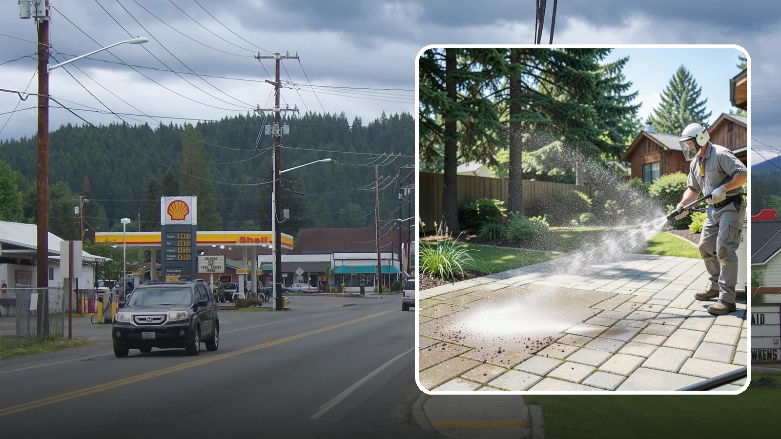 Paver Patio Cleaning in Granite Falls, Snohomish County, WA - Renew paver patios by clearing joint moss and restoring even color across the field.