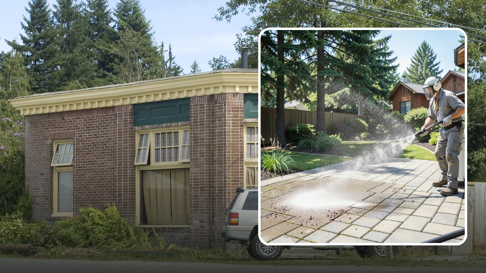 Paver Patio Cleaning in Hamilton, Skagit County, WA - Renew paver patios by clearing joint moss and restoring even color across the field.