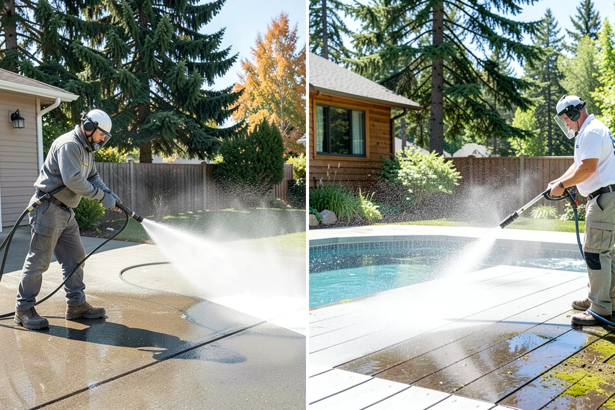 Paver Patio Cleaning in Hunts Point, King County, WA - Clear the patio and pull established weeds