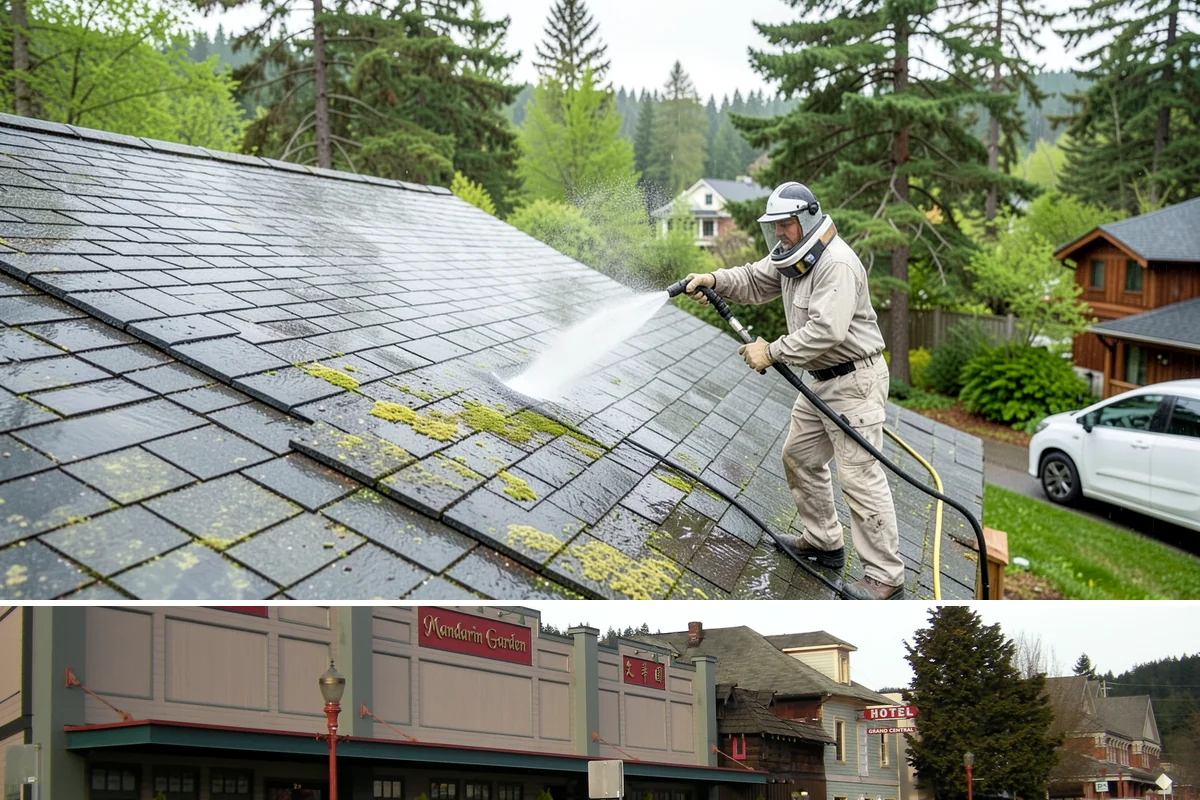 Paver Patio Cleaning in Issaquah, King County, WA - Paver patios are best cleaned in late summer so new joint sand cures before the rains.