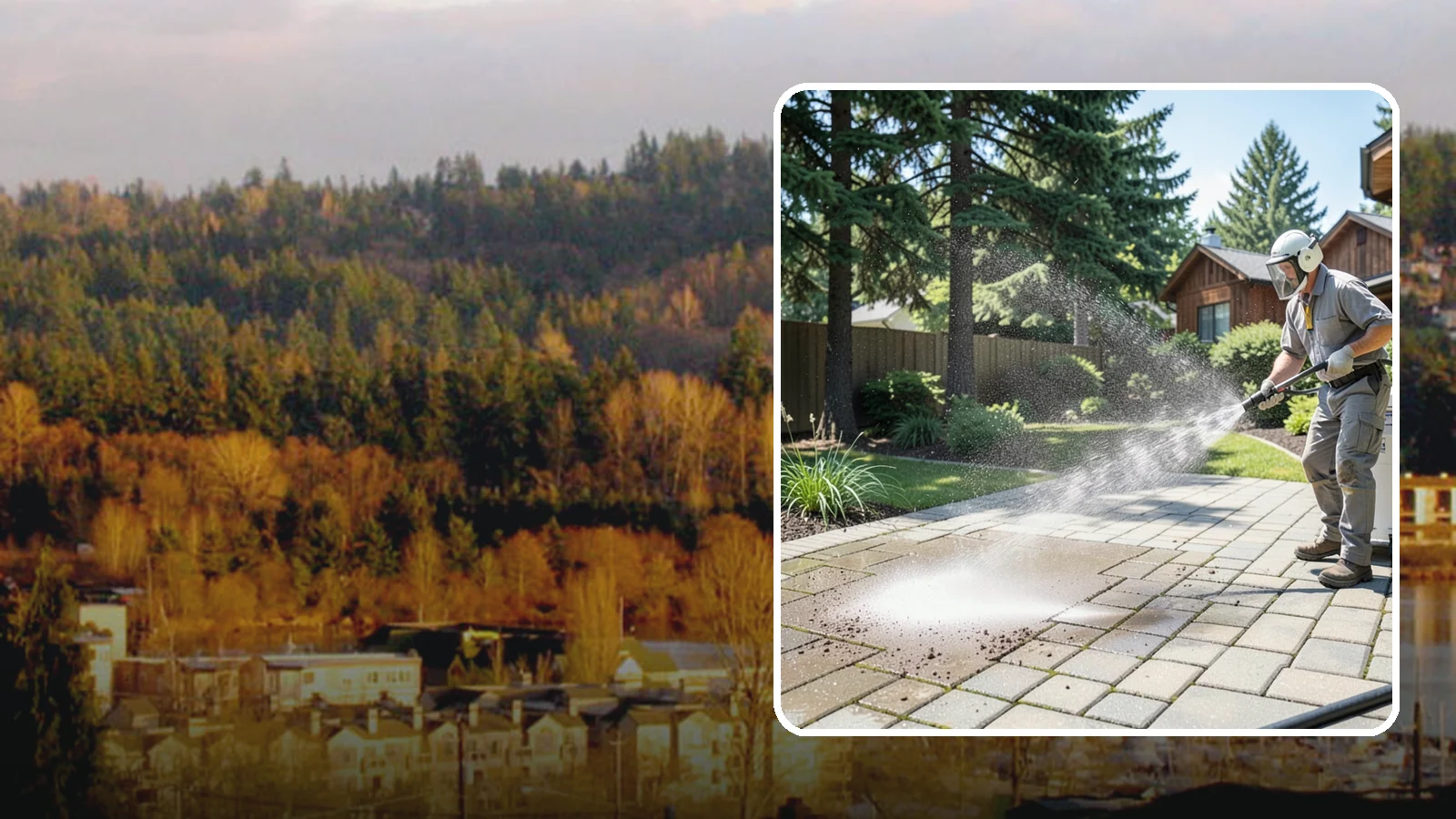 Paver Patio Cleaning in Kenmore, King County, WA - Renew paver patios by clearing joint moss and restoring even color across the field.