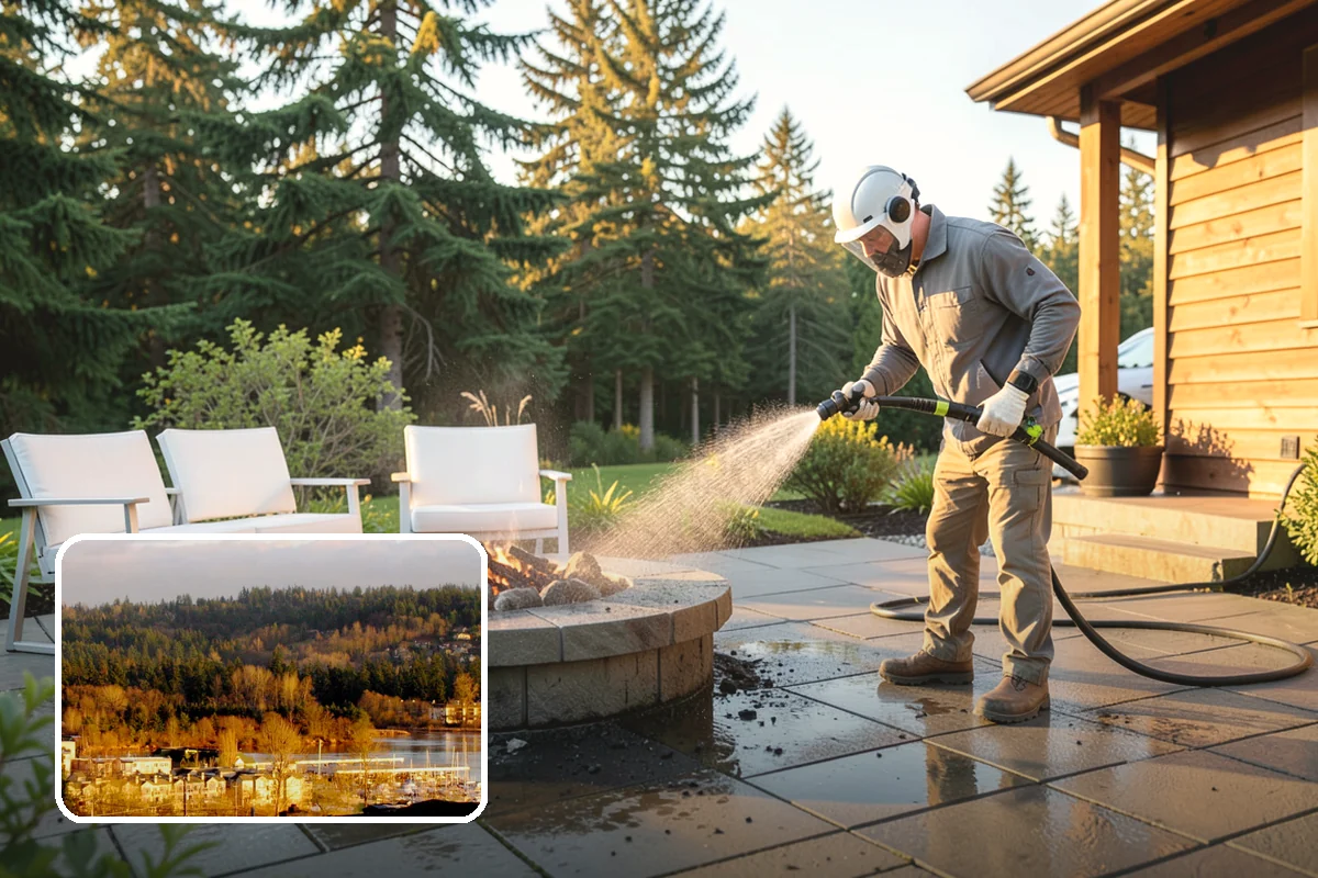 Paver Patio Cleaning in Kenmore, King County, WA - Removes moss and weeds from every joint