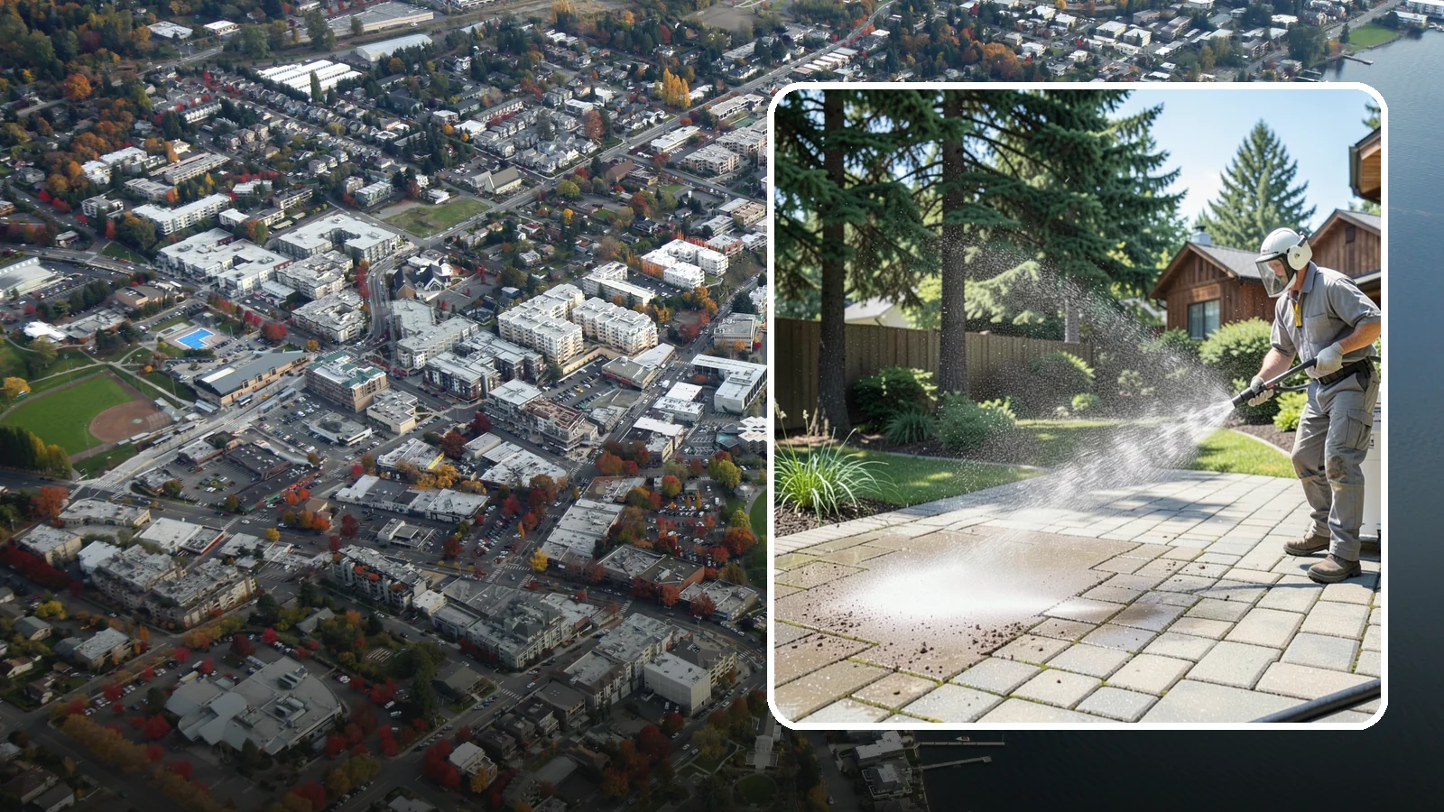 Paver Patio Cleaning in Kirkland, King County, WA - Renew paver patios by clearing joint moss and restoring even color across the field.