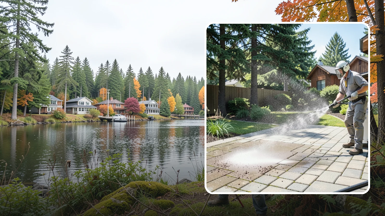Paver Patio Cleaning in La Conner, Skagit County, WA - Renew paver patios by clearing joint moss and restoring even color across the field.