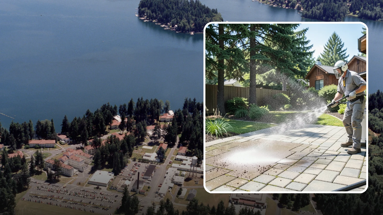 Paver Patio Cleaning in Lakewood, Pierce County, WA - Renew paver patios by clearing joint moss and restoring even color across the field.