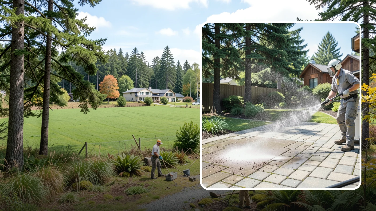 Paver Patio Cleaning in Lyman, Skagit County, WA - Renew paver patios by clearing joint moss and restoring even color across the field.