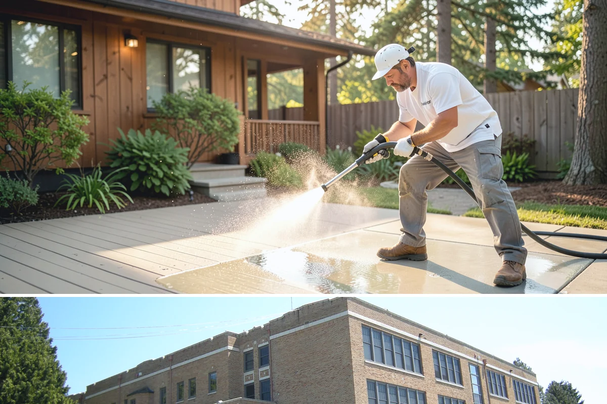 Paver Patio Cleaning in Maple Valley, King County, WA - Paver patios are best cleaned in late summer so new joint sand cures before the rains.