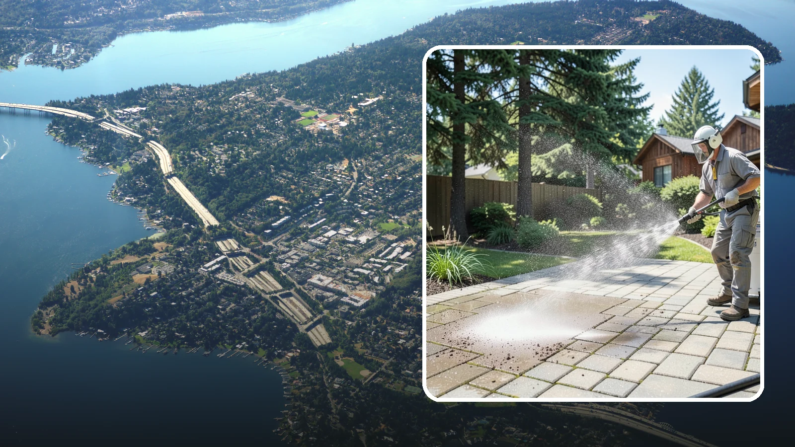 Paver Patio Cleaning in Mercer Island, King County, WA - Renew paver patios by clearing joint moss and restoring even color across the field.