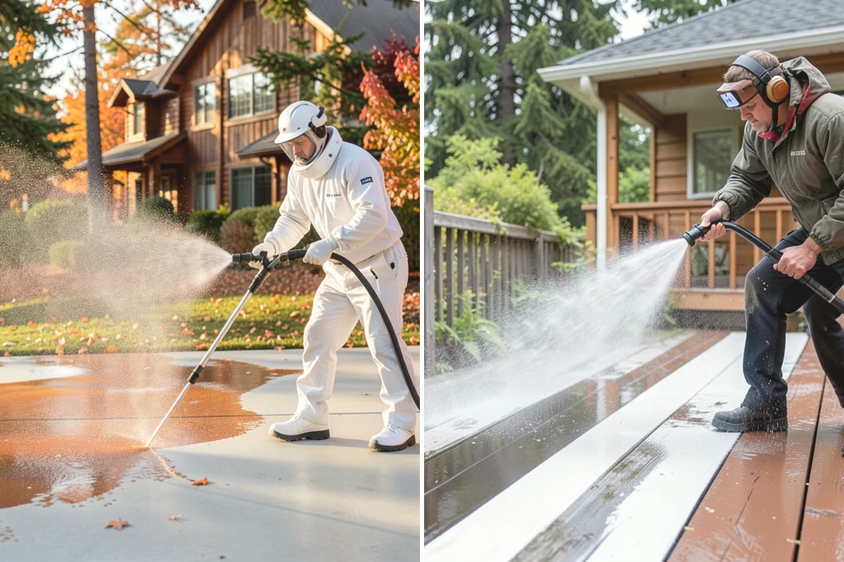 Paver Patio Cleaning in Mercer Island, King County, WA - Clear the patio and pull established weeds