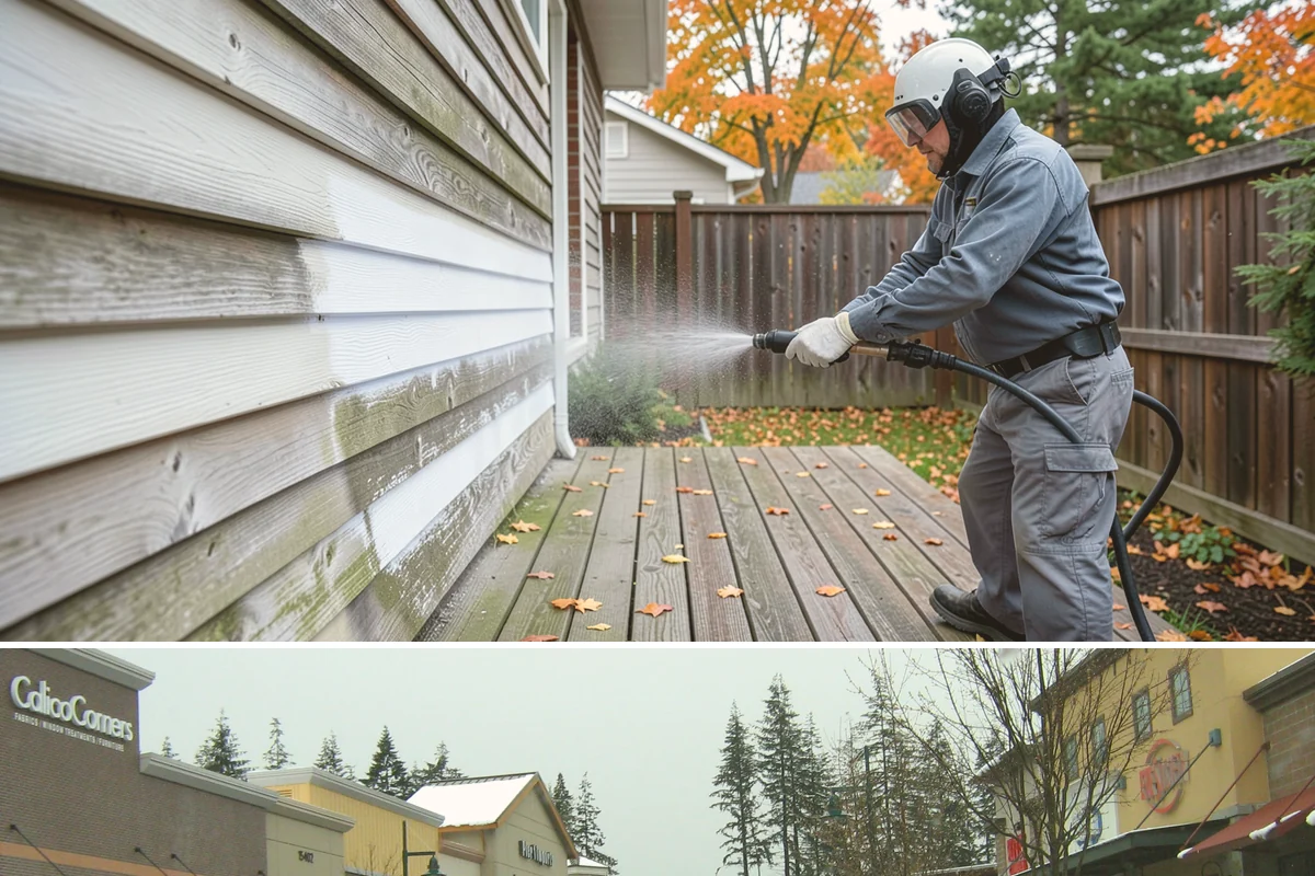 Paver Patio Cleaning in Mill Creek, Snohomish County, WA - Paver patios are best cleaned in late summer so new joint sand cures before the rains.