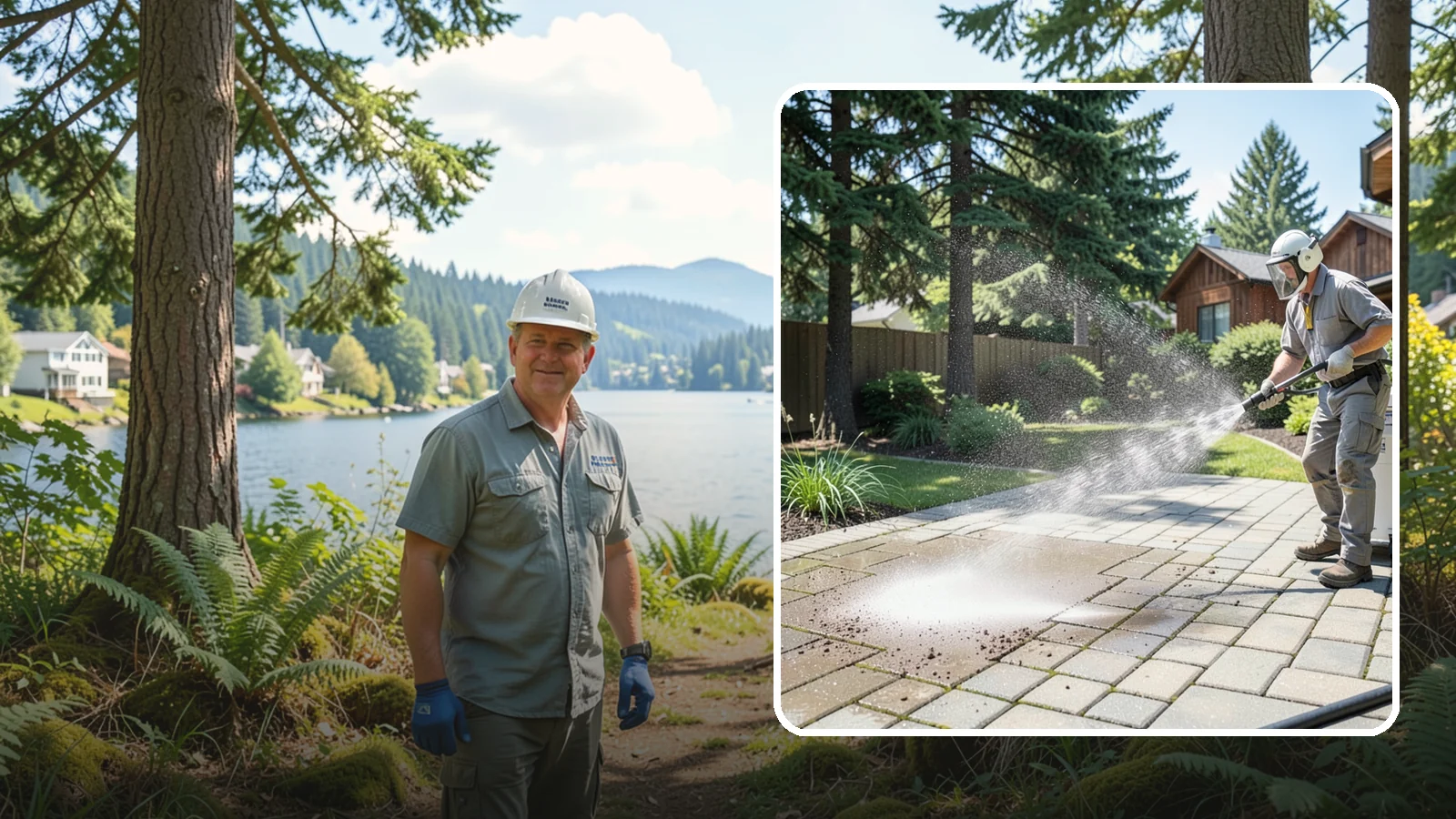 Paver Patio Cleaning in Milton, King County, WA - Renew paver patios by clearing joint moss and restoring even color across the field.