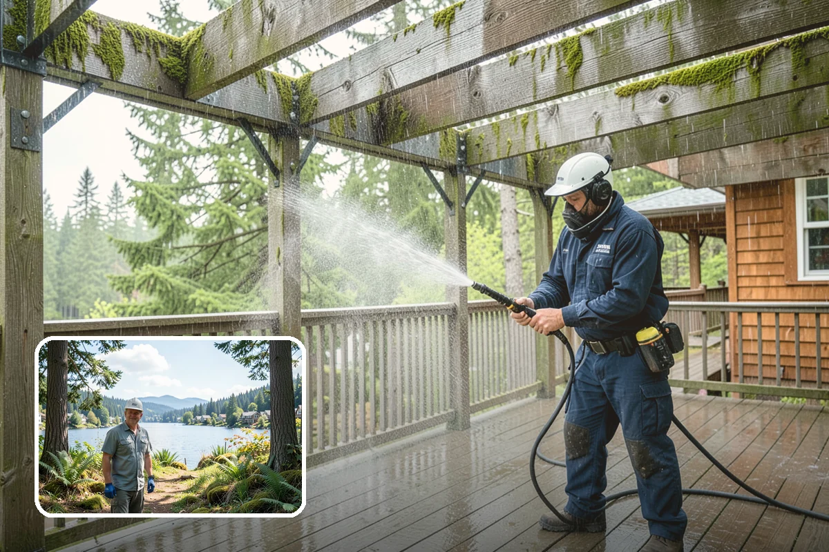 Paver Patio Cleaning in Milton, King County, WA - Removes moss and weeds from every joint
