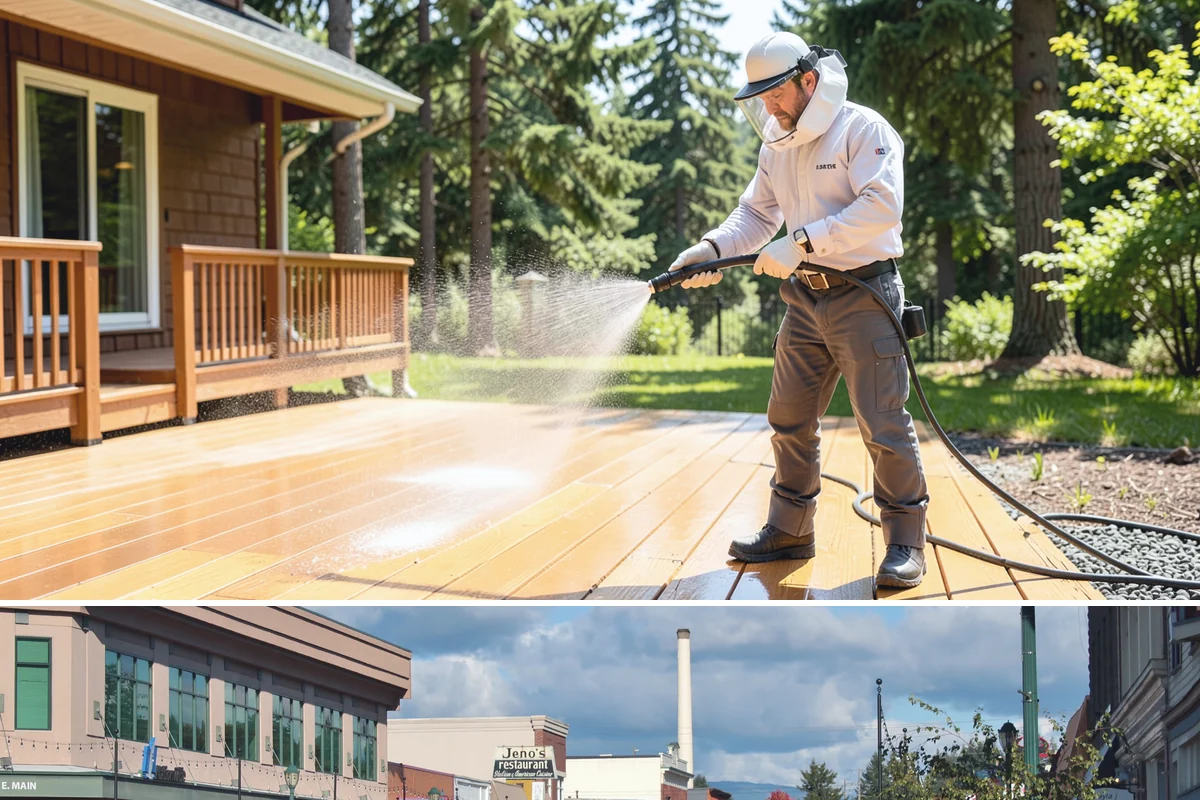 Paver Patio Cleaning in Monroe, Snohomish County, WA - Paver patios are best cleaned in late summer so new joint sand cures before the rains.