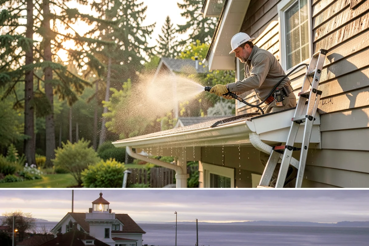 Paver Patio Cleaning in Mukilteo, Snohomish County, WA - Paver patios are best cleaned in late summer so new joint sand cures before the rains.
