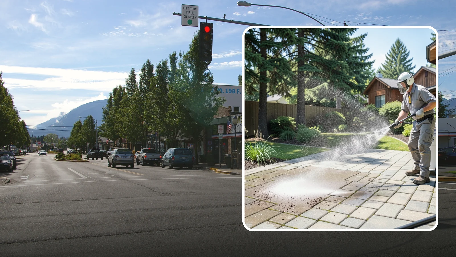 Paver Patio Cleaning in North Bend, King County, WA - Renew paver patios by clearing joint moss and restoring even color across the field.