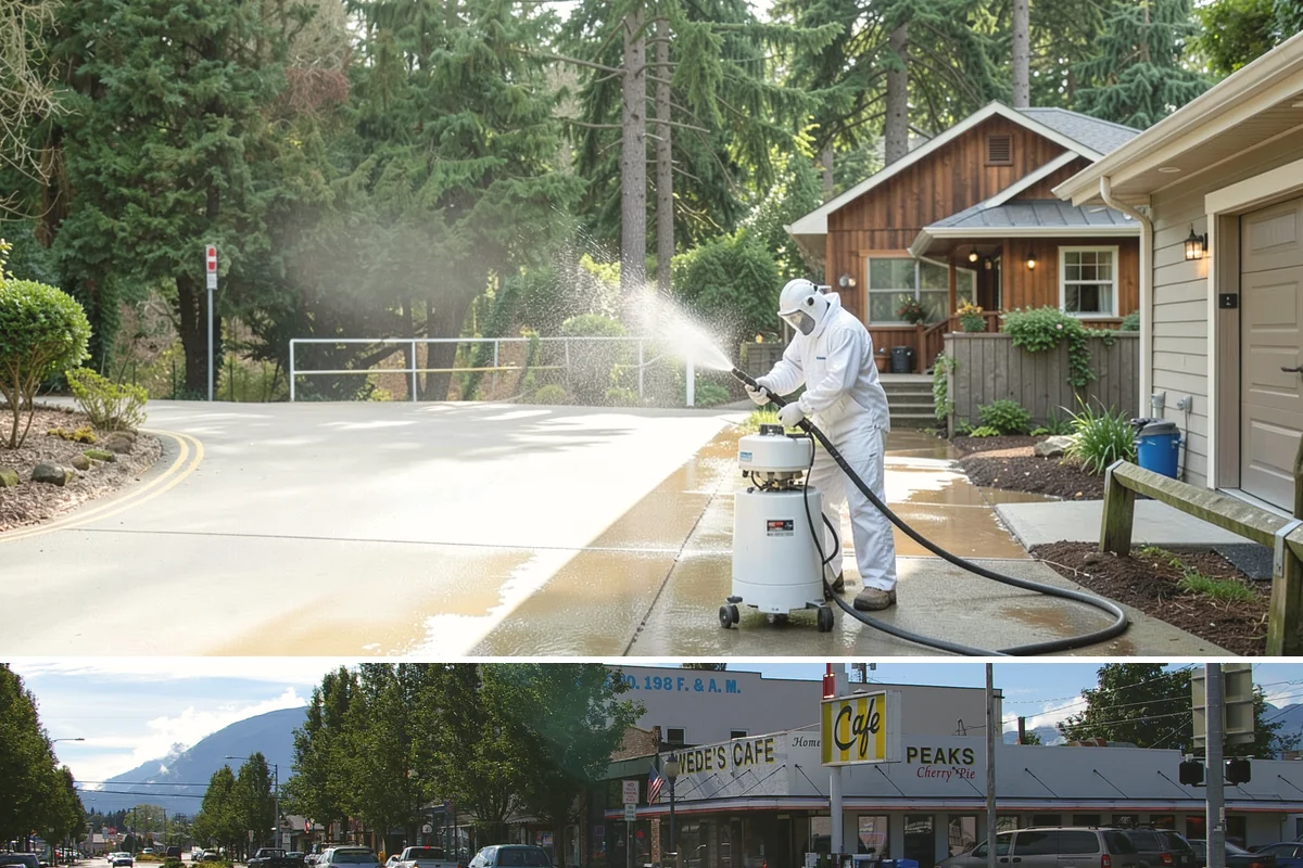 Paver Patio Cleaning in North Bend, King County, WA - Paver patios are best cleaned in late summer so new joint sand cures before the rains.