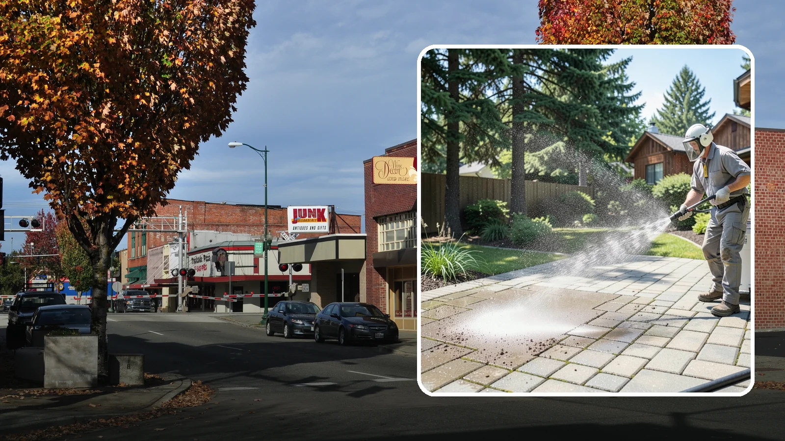 Paver Patio Cleaning in Puyallup, Pierce County, WA - Renew paver patios by clearing joint moss and restoring even color across the field.