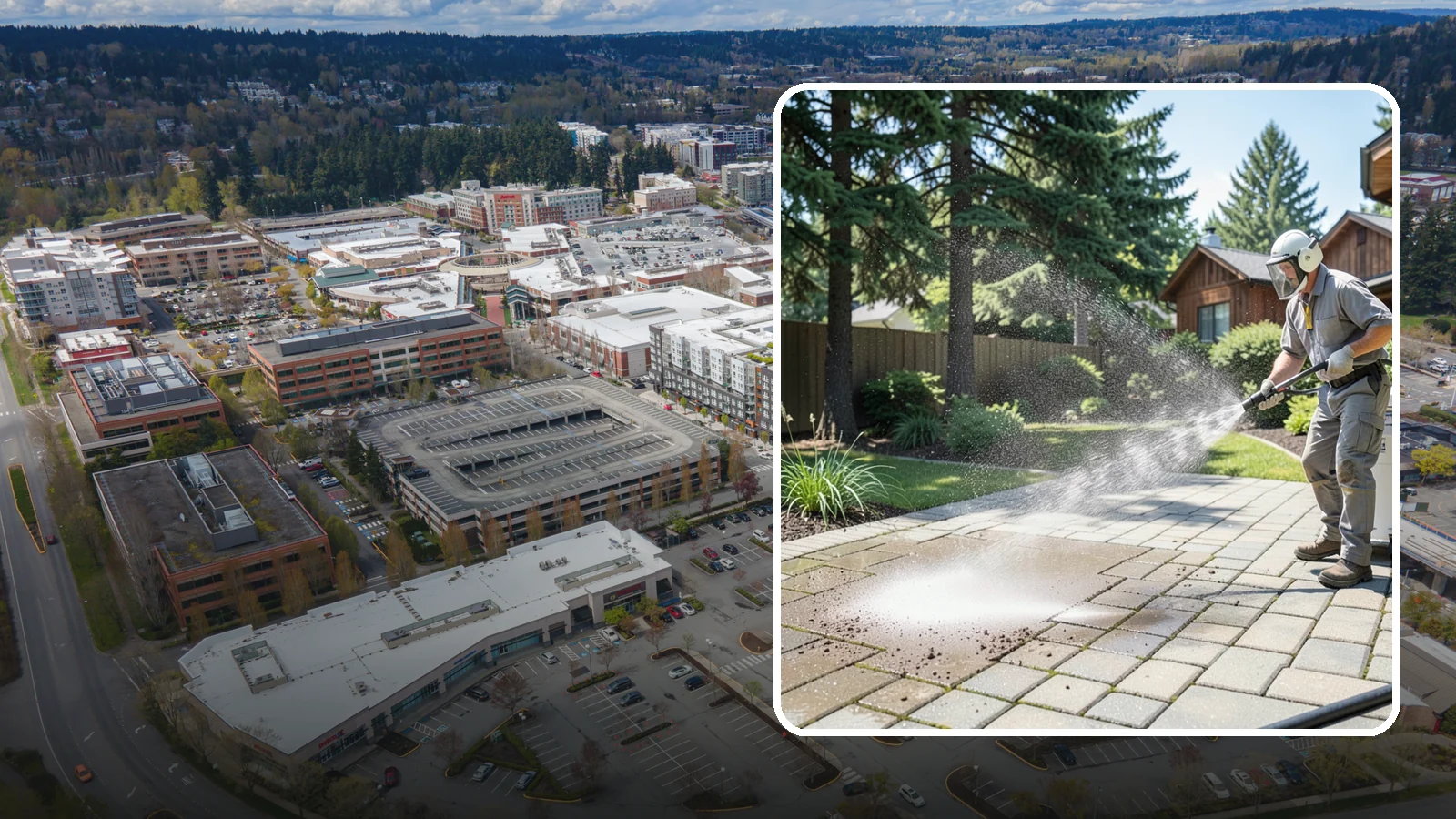 Paver Patio Cleaning in Redmond, King County, WA - Renew paver patios by clearing joint moss and restoring even color across the field.
