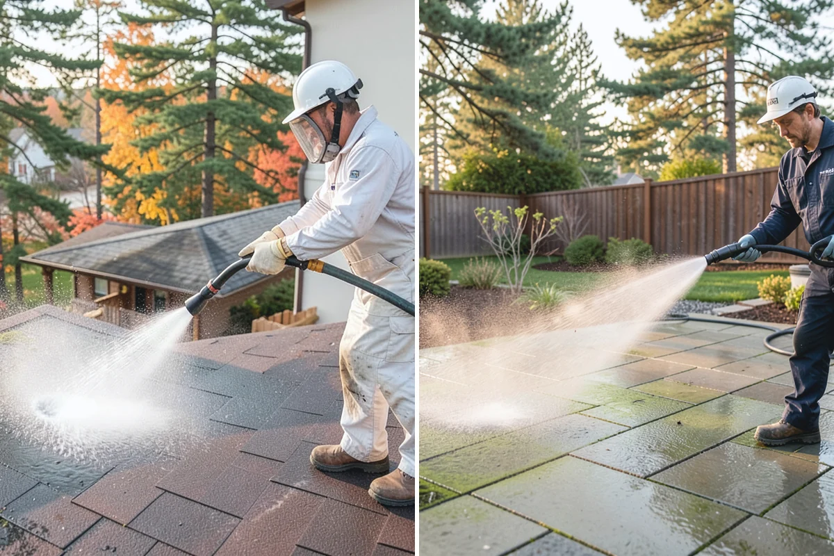 Paver Patio Cleaning in Redmond, King County, WA - Clear the patio and pull established weeds