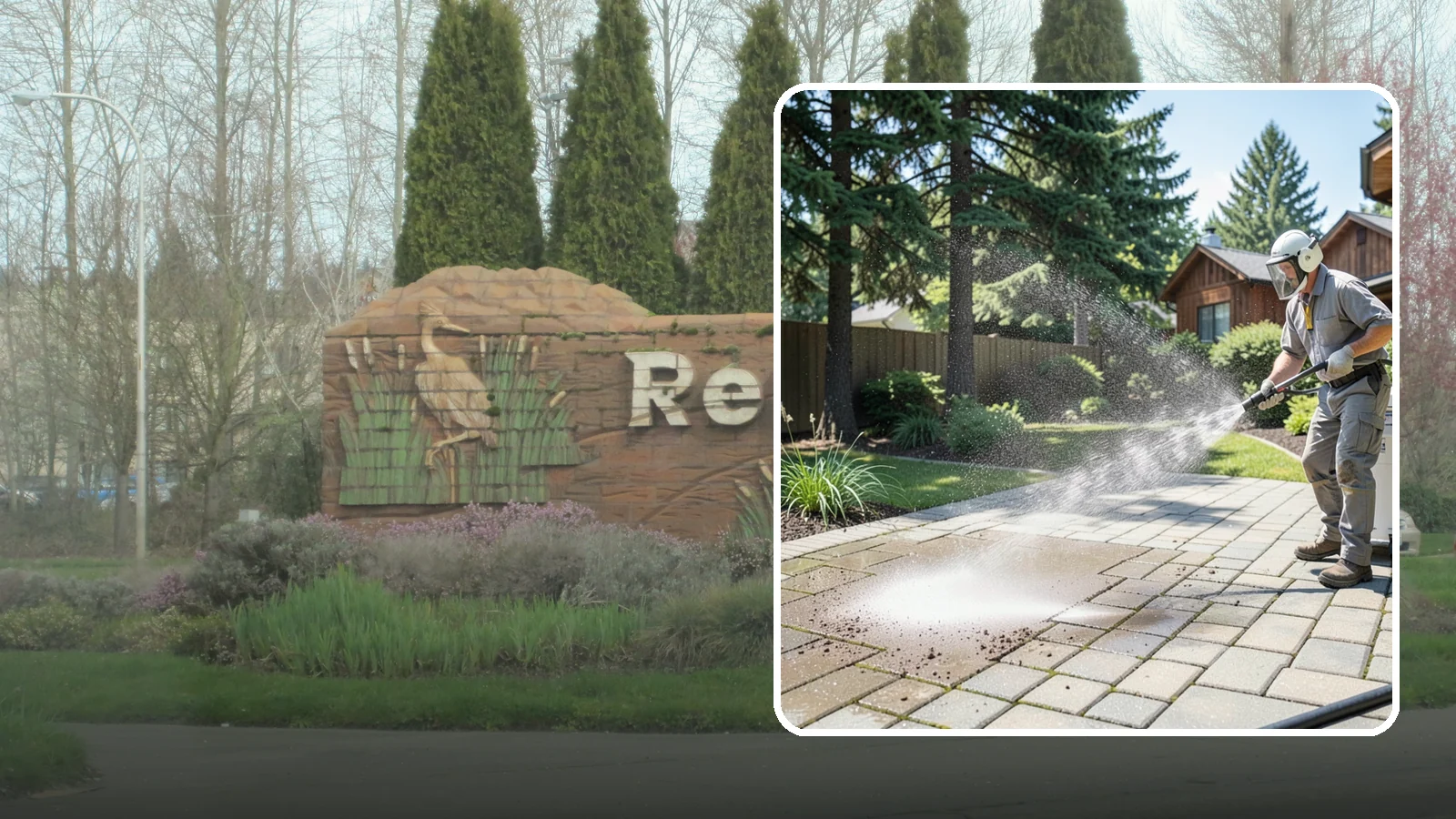 Paver Patio Cleaning in Renton, King County, WA - Renew paver patios by clearing joint moss and restoring even color across the field.