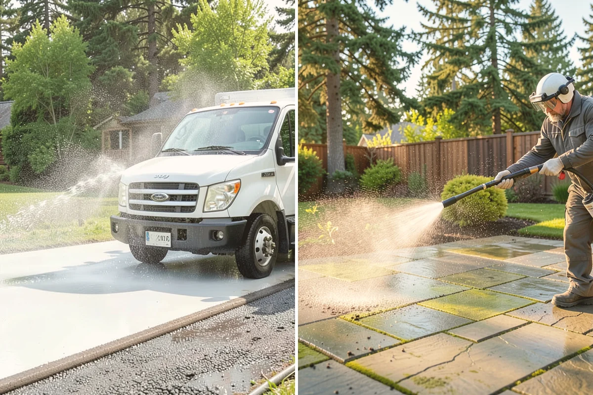 Paver Patio Cleaning in Sammamish, King County, WA - Clear the patio and pull established weeds