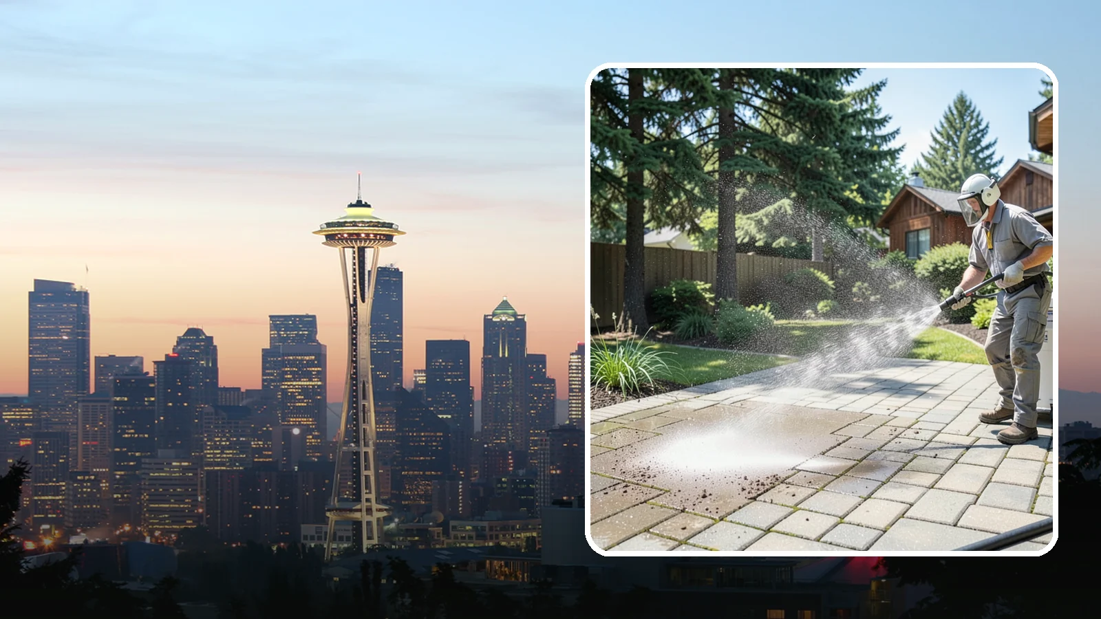 Paver Patio Cleaning in Seattle, King County, WA - Renew paver patios by clearing joint moss and restoring even color across the field.