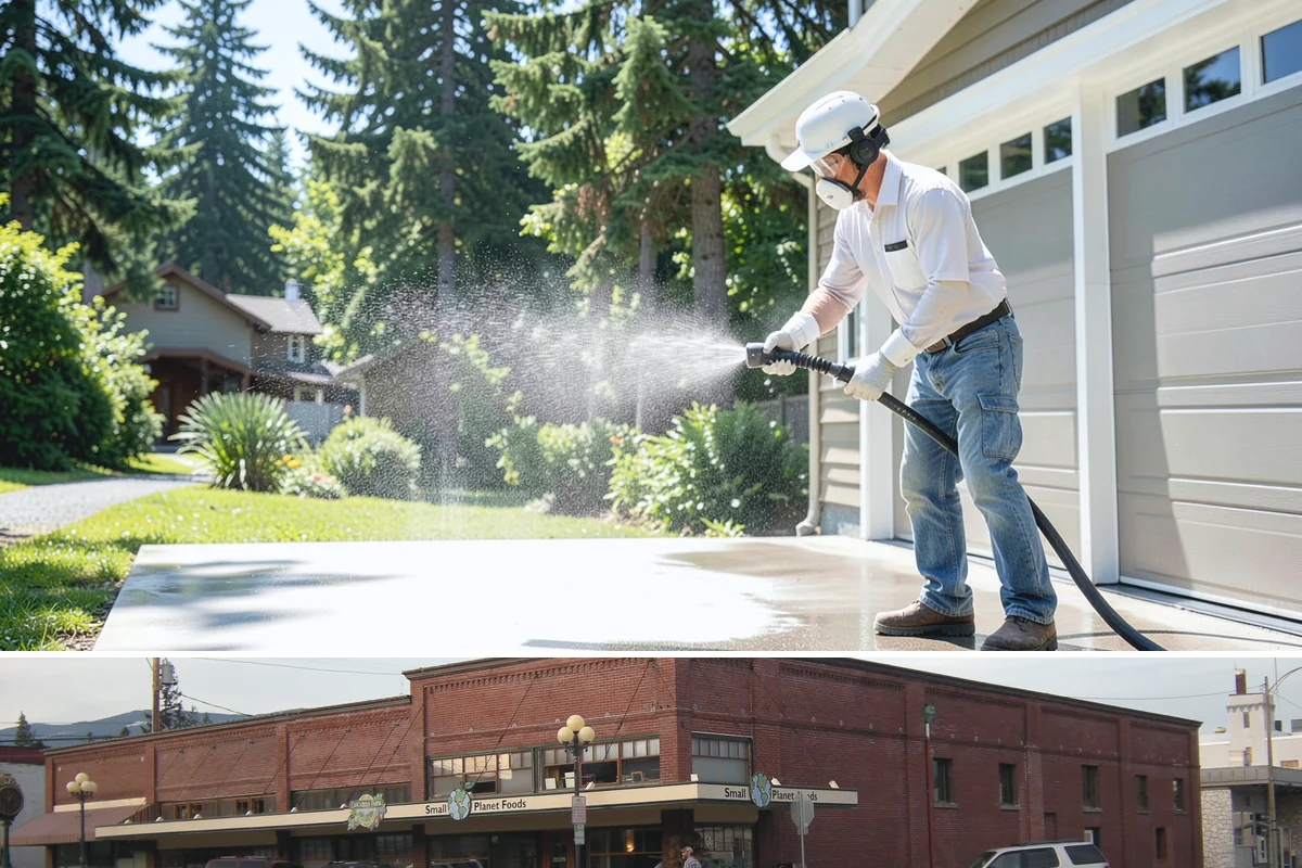 Paver Patio Cleaning in Sedro-Woolley, Skagit County, WA - Paver patios are best cleaned in late summer so new joint sand cures before the rains.
