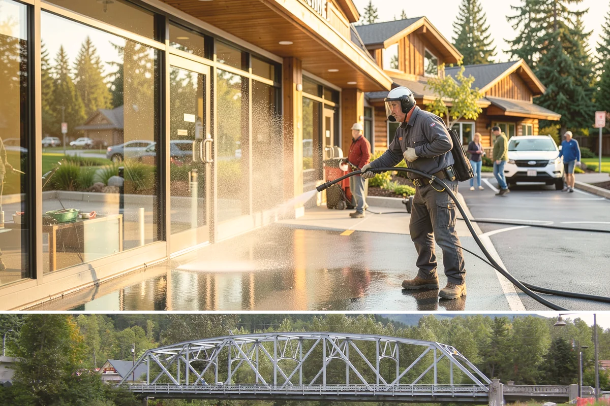 Paver Patio Cleaning in Skykomish, King County, WA - Paver patios are best cleaned in late summer so new joint sand cures before the rains.