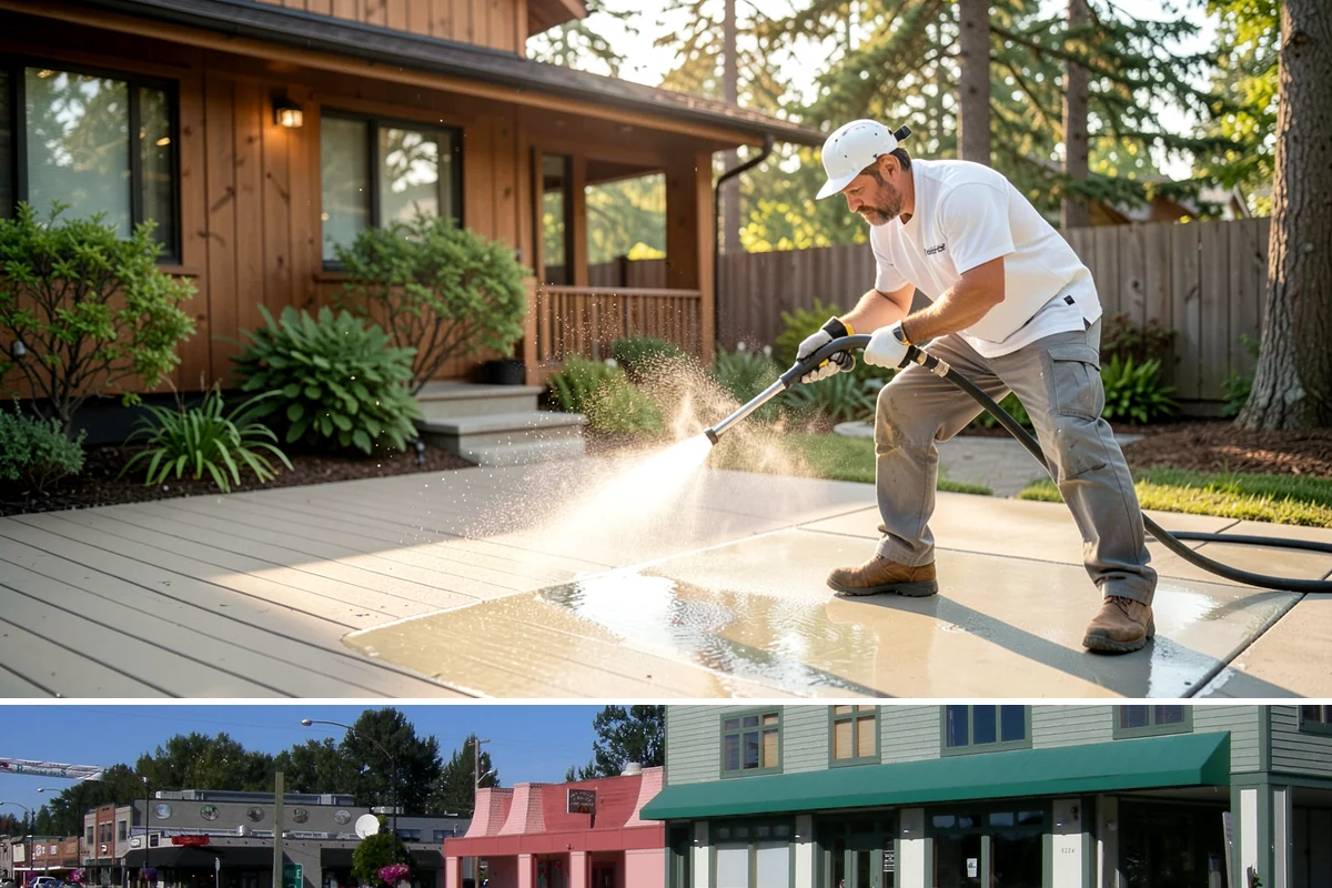 Paver Patio Cleaning in Snoqualmie, King County, WA - Paver patios are best cleaned in late summer so new joint sand cures before the rains.