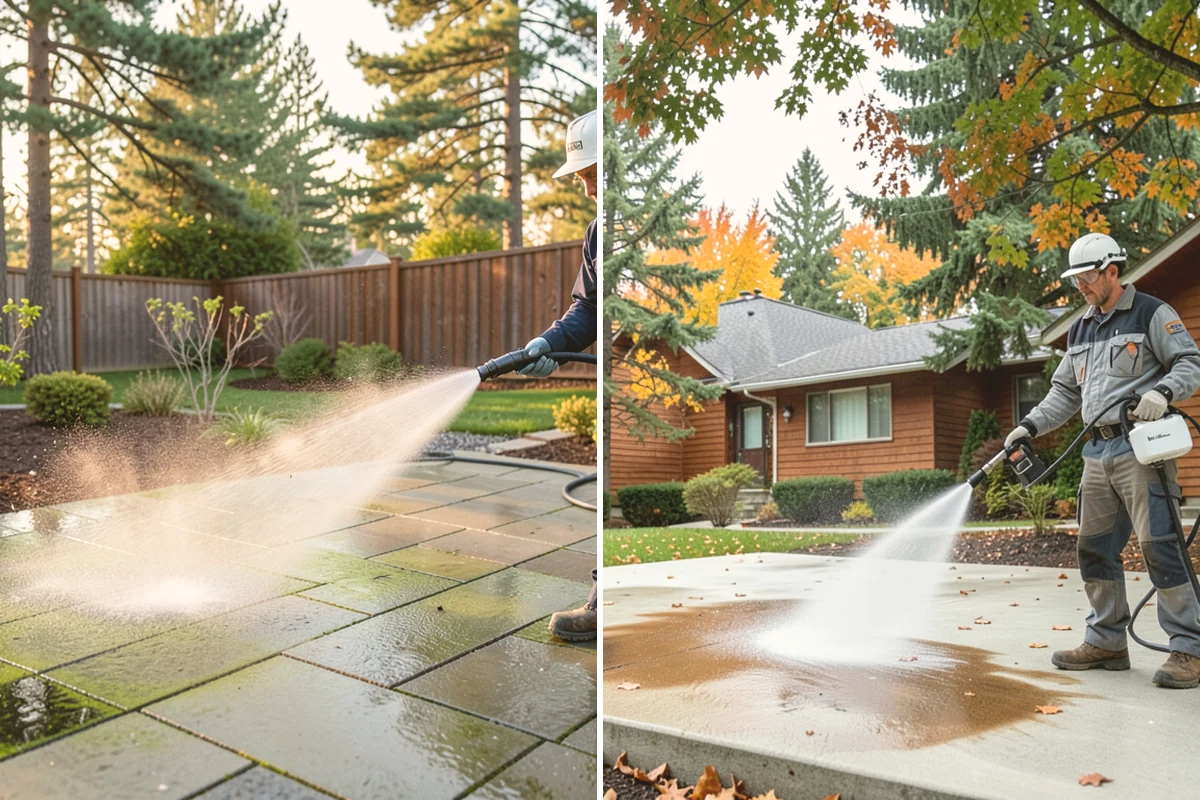 Paver Patio Cleaning in Stanwood, Snohomish County, WA - Clear the patio and pull established weeds