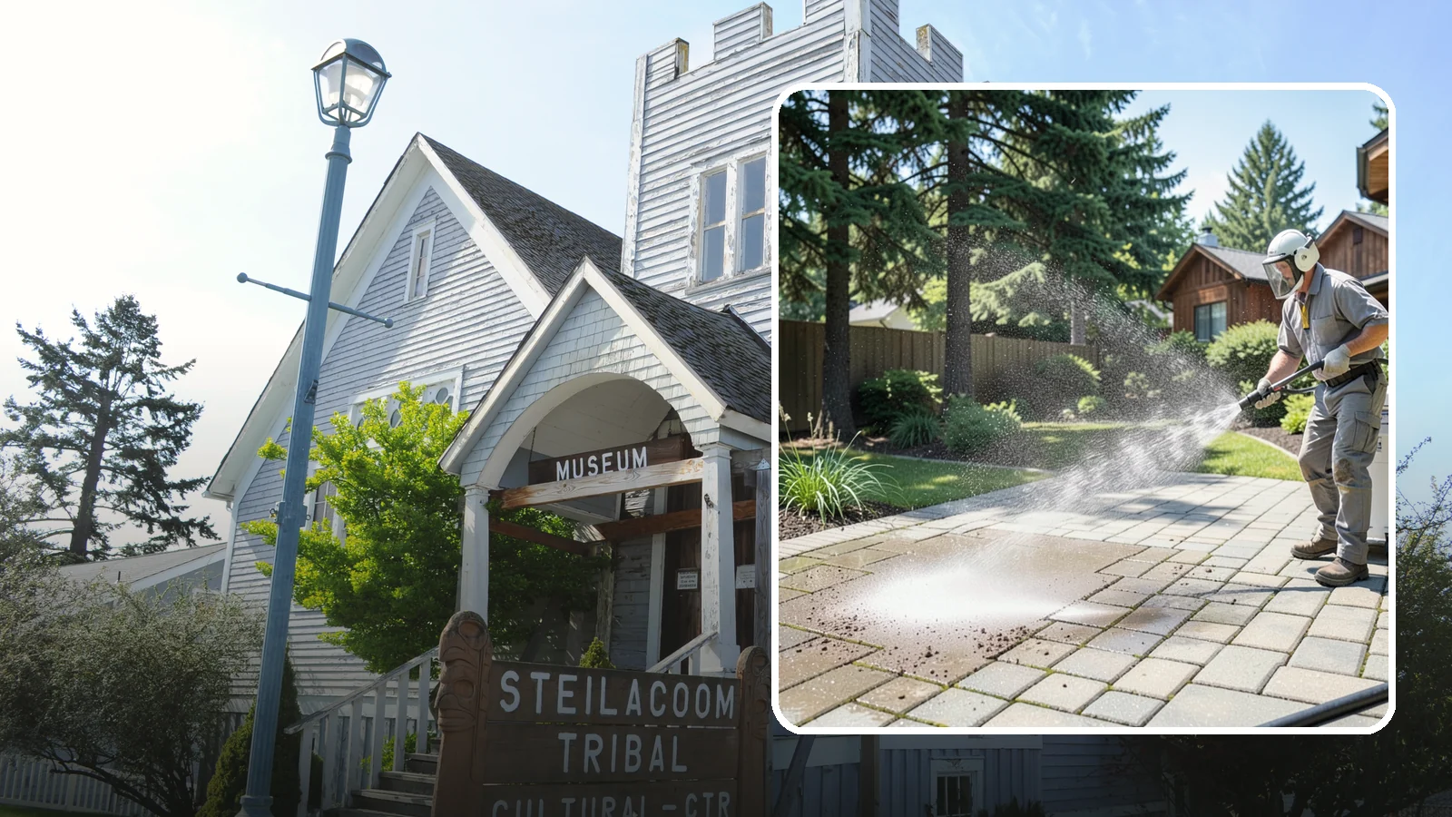 Paver Patio Cleaning in Steilacoom, Pierce County, WA - Renew paver patios by clearing joint moss and restoring even color across the field.